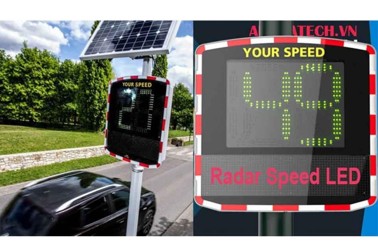 Radar speed led, radar giao thông đo tốc độ xe cảnh báo tốc độ hiện thị bẳng led