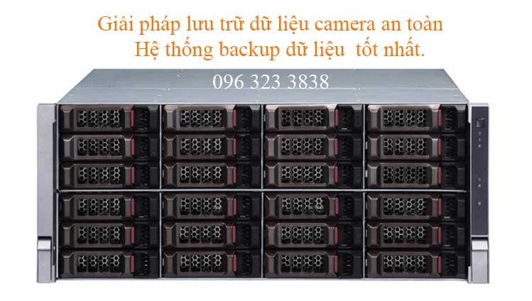 Server lưu trữ dữ liệu ghi hình camera tích hợp với server quản lý backup dữ liệu an toàn.