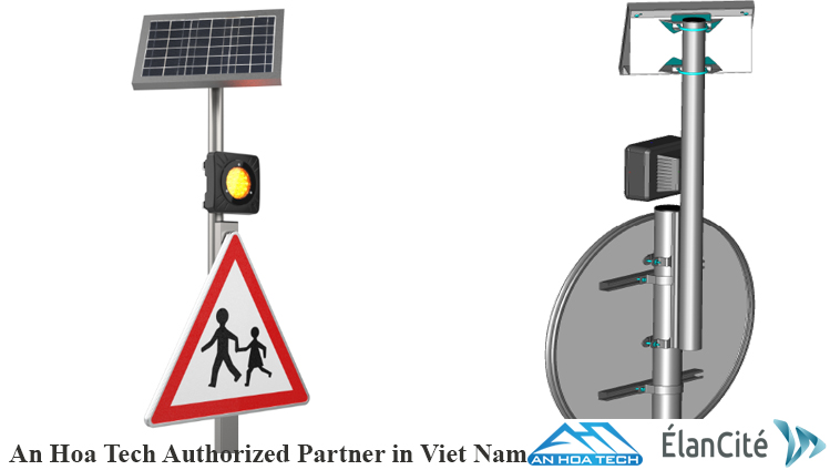 Biển báo đèn giao thông đèn cảnh báo tín hiệu giao thông hiện thị tốc độ bảng led tích hợp radar